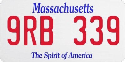 MA license plate 9RB339