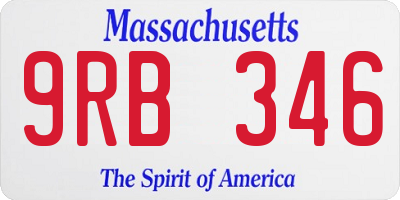 MA license plate 9RB346