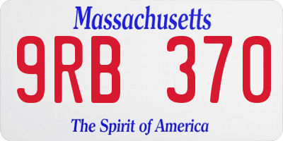 MA license plate 9RB370