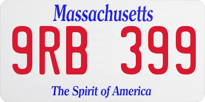 MA license plate 9RB399