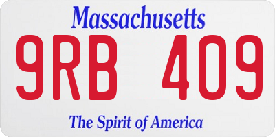 MA license plate 9RB409