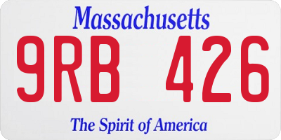 MA license plate 9RB426