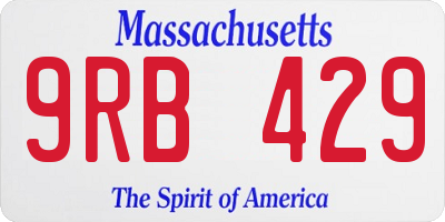 MA license plate 9RB429