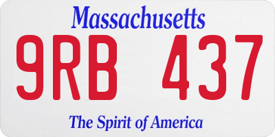 MA license plate 9RB437
