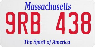 MA license plate 9RB438