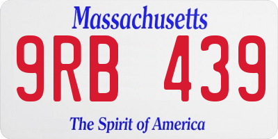 MA license plate 9RB439