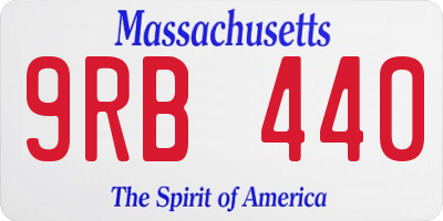 MA license plate 9RB440
