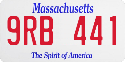 MA license plate 9RB441