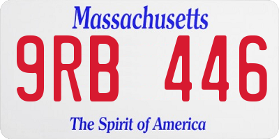 MA license plate 9RB446
