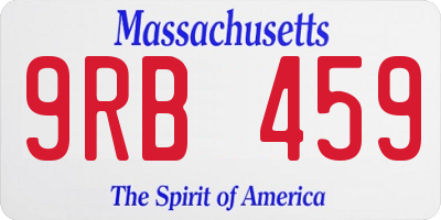 MA license plate 9RB459