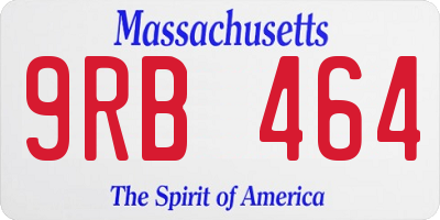 MA license plate 9RB464