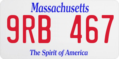 MA license plate 9RB467