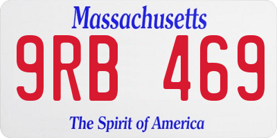 MA license plate 9RB469