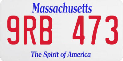 MA license plate 9RB473