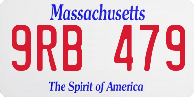 MA license plate 9RB479