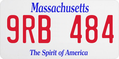 MA license plate 9RB484