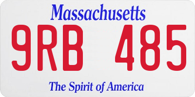 MA license plate 9RB485