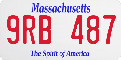 MA license plate 9RB487