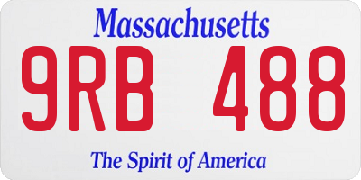 MA license plate 9RB488