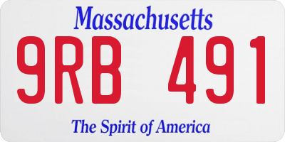 MA license plate 9RB491