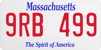MA license plate 9RB499