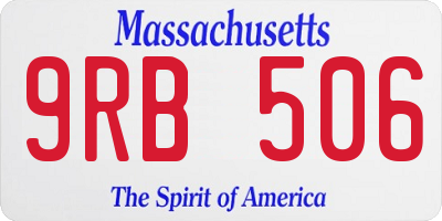 MA license plate 9RB506