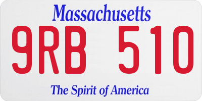 MA license plate 9RB510