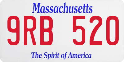 MA license plate 9RB520