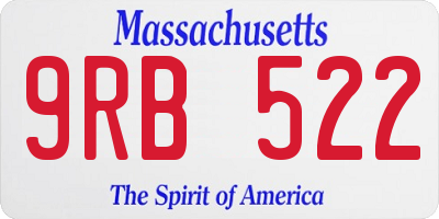 MA license plate 9RB522