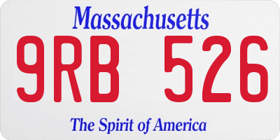 MA license plate 9RB526