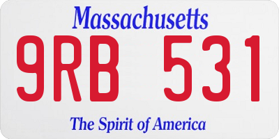 MA license plate 9RB531