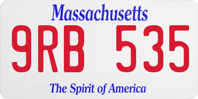 MA license plate 9RB535
