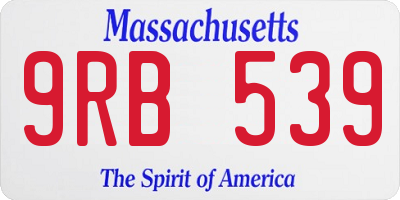 MA license plate 9RB539