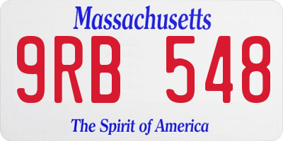 MA license plate 9RB548