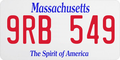 MA license plate 9RB549