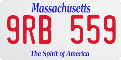 MA license plate 9RB559