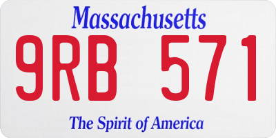 MA license plate 9RB571