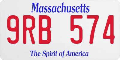 MA license plate 9RB574