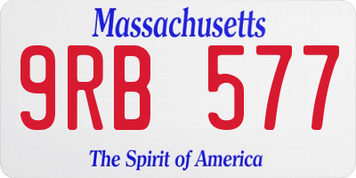 MA license plate 9RB577