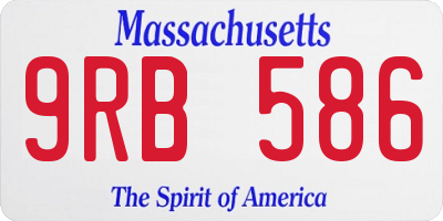 MA license plate 9RB586