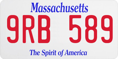 MA license plate 9RB589