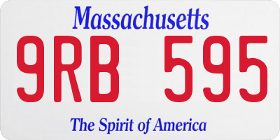 MA license plate 9RB595