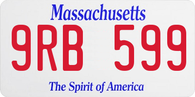 MA license plate 9RB599