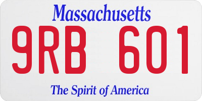 MA license plate 9RB601