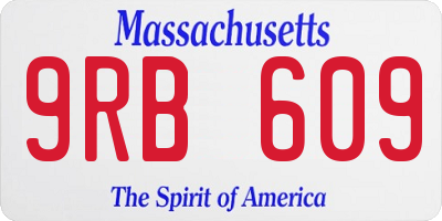 MA license plate 9RB609