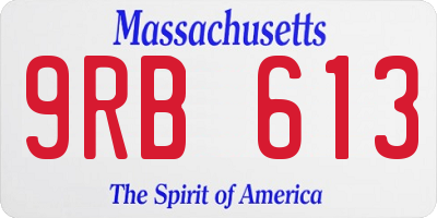MA license plate 9RB613