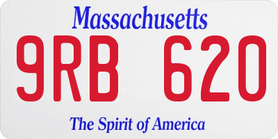MA license plate 9RB620