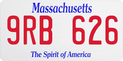 MA license plate 9RB626