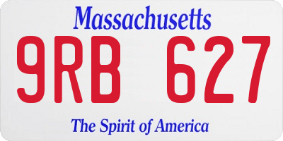 MA license plate 9RB627