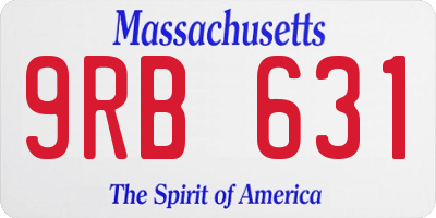 MA license plate 9RB631